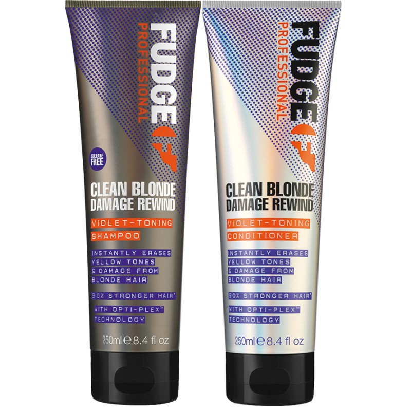 Fudge Clean Blonde Violet Toning Shampoo 250ml + Conditioner 250ml - Duo