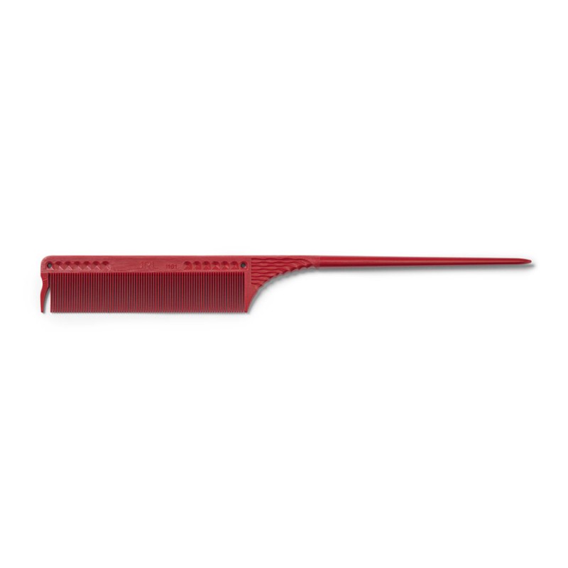 JRL Fine teeth tail comb 8,5" Red - Hårkam