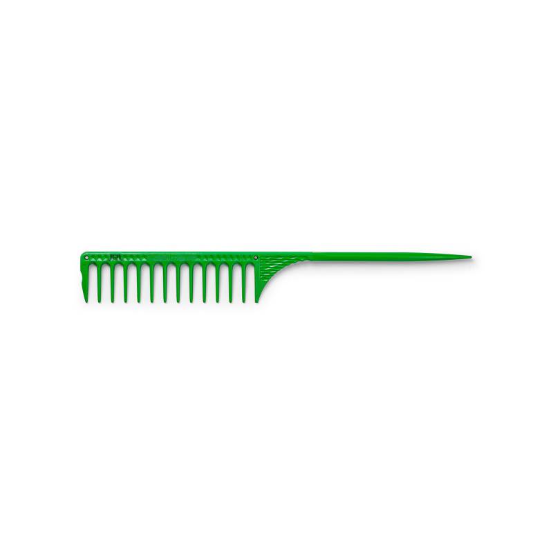 JRL Fine teeth tail comb 9.8" Green - Hårkam