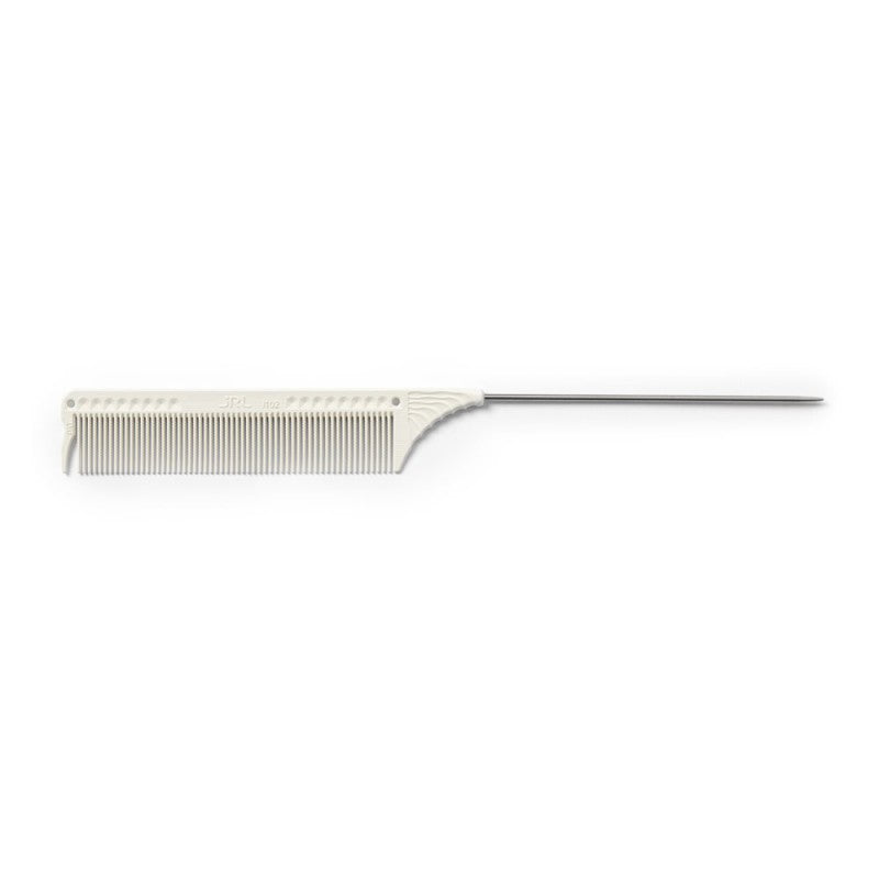 JRL Pin tail comb 8,8" White - Hårkam