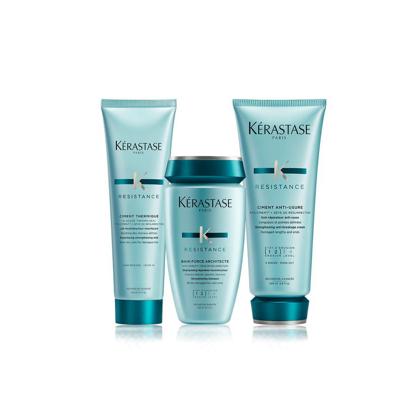 Kérastase Resistance Architecte Trio Bain + Ciment + Anti Usure Paket