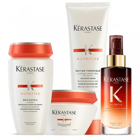 Kérastase Nutritive Bain Satin 250ml + Masque Intense 200ml + Nectar Termique 150ml + 8H Magic Night Serum 90ml