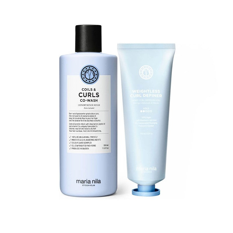 Maria Nila Coils & Curls Co-Wash 350ml + Coils & Curls Weightless Curl Definer 125ml