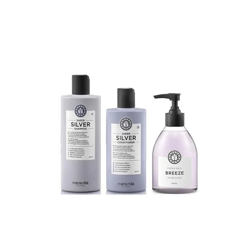 Maria Nila Holiday Sheer Silver + Breeze Hand Lotion