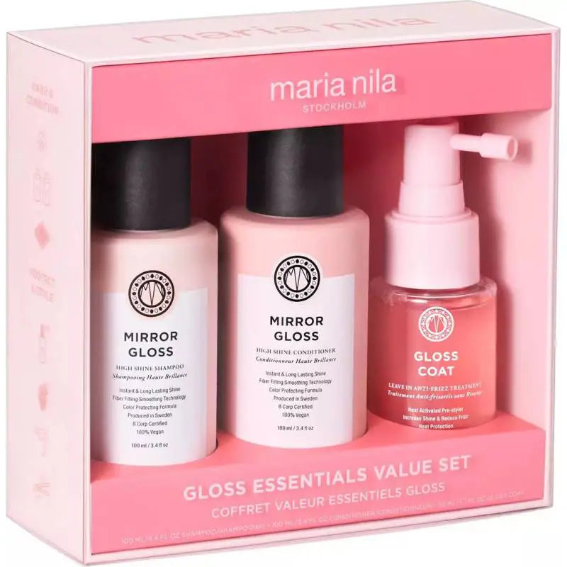Maria Nila Mirror Gloss Essentials Value Set - Travelsize kit