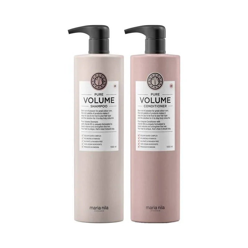 Maria Nila Pure Volume Shampoo + Conditioner 1000ml - Duo