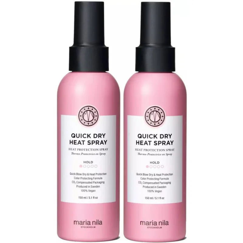 Maria Nila Style & Finish Quick Dry Heat Spray 150ml x2 - Värmeskydd