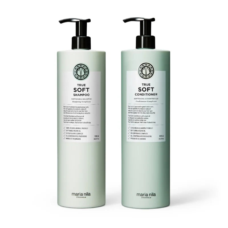 Maria Nila True Soft Shampoo + Conditioner 1000ml - Duo