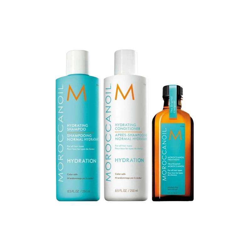 Moroccanoil Hydration Trio – Schampo, Balsam & Originalolja