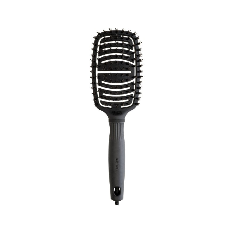 Olivia Garden Expert Care Flex Boar&Nylon Bristles Black Label - Hårborste