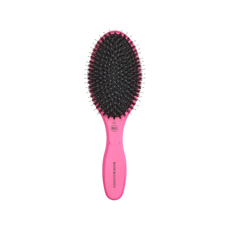 Olivia Garden Expert Care Oval - Boar & Nylon Bristles Pink - Hårborste